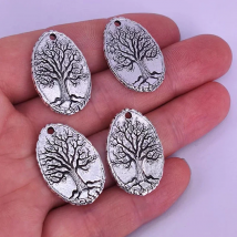 5pcs  ancient silver-color cute tree charm  for DIY