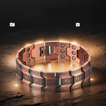 ARADOO Men's Pure Copper Bracelet 3500 Gauss 3X Strongth Magnetic Therapy Link Bracelets