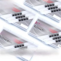 FinyDreamy DIY 12 Cluster Eyelash Extension Bunch Lashes Segmented Fake Lash 3D Natural Russian Volume Individual Mink Eyelashes