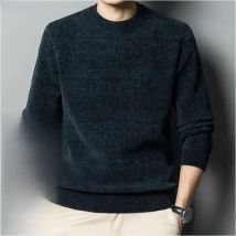 2025 Men's Thick Warm Chenille Cashmere Sweater Top Autumn Winter Soft Casual Pullover Sweater Tops Male Knitted Sweater свитер