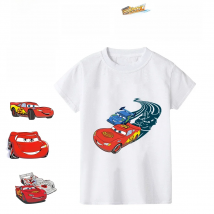 Cartoon Cars Patch Set Iron on Transfer Lightning McQueen Racing Car Patches for Kids Girls Boys