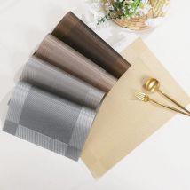4pcs/Set Placemats Table Place Mats Premium Heat Resistant Washable Tableware Christmas Dining Table Mats