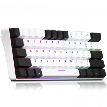 DAREU EK861S RGB Wired Mechanical Keyboard 61 Keys Red Switches ABS Keycaps N-key Rollover with Magnetic Feet