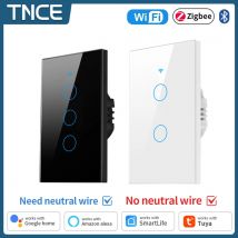 TNCE Tuya WiFi/Zigbee Smart Touch Sensor Lichtschalter Smart Wand Touch Schalter Smart Life Arbeit mit AlexaGoogle Home 1/2/3/4 Gang