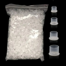 1000/500/100pcs Plastic Tattoo Ink Cups Caps 17mm 14mm 11mm Clear self standing Ink Caps Tattoo Pigment Cups Supply for ink