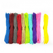 100FT 25FT 100 Colors Dia.2mm One Stand Cores Rope Paracord for Survival Parachute Cord Lanyard Tent Rope For Hiking Camping