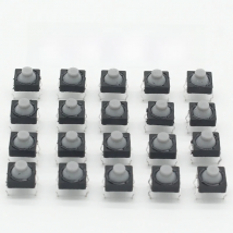 20pcs/lot 8x8x5MM 4PIN G77 Conductive Silicone Soundless Tactile Tact Push Button Micro Switch Self-reset