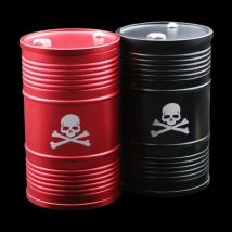 Creative Oil Drum Shape Skull Car Ashtray Alloy With Lid Rotating Holder Cigarette Smoke Remover Cup Interior Accessories