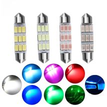 100PCS Canbus 12V 31mm 36mm 39mm 42mm 5630 LED Festoon Bulb Cars Trunk Dome Reading Roof Ceiling Courtesy Step Light White 6500K