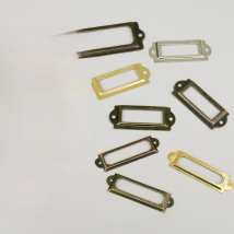 10PCS Office Library File Drawer Cabinet Card Tag Label Holder Metal Frame with Screws Black Bronze Gold Silver