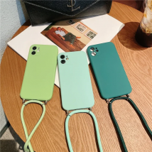 Crossbody Necklace Strap Lanyard Cord Silicone Phone Case for Xiaomi POCO X3 NFC X2 F2 X4 M4 Pro F3 GT  Back Cover