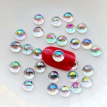 4mm&5mm&6mm&8mm&10mm Beautiful white AB color round nail rhinestones DIY jewelry accessories nail art decorations