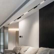 Nuova luce a binario magnetica dimmerabile telecomando 48VLed lampada da soffitto illuminazione a binario senza luce principale faretto di design