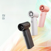 JISULIFE Handheld Turbo Fan,Super Strong Wind,5 Speeds,Long Battery Life,5000mAh,USB Rechargeable,Multipurpose Pocket fan