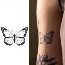 BUutterfly  Temporary Tattoo,Lasts To 15 Days New Technology Magic Waterproof Semi Permanent Sticker.