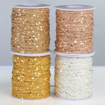 2Meters 1Meter Sequins Chain for Necklace Jewelry Making Components Craft DIY Silver Chain Metal Rose Gold Chains Findings