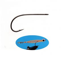 Wifreo 50PCS 16# - 2# Fly Fishing Mid-Range Streamer Hooks Carbon Steel Barbed Hook for Minnows Woolly Buggers Trout Fly Pattern