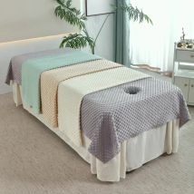 Soft Velvet Bean Bed Sheet for Beauty Salon Luxury Bed Covers for Massage Spa Use Skin-friendly 120x230cm