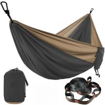 Solid Color Parachute Hammock with Hammock straps and Black carabiner Camping Survival travel Double Person outdoor furniture
