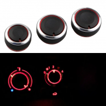 3Pcs Aluminum Alloy Air Conditioning Knob AC Knob Heat Control Switch Button Knob For VW POLO 2002-2013 2014 MK4 MK5 9N 9N3 6R