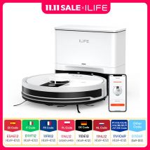 ILIFE A12 Pro Robot Odkurzacz i Mop, Nawigacja LIDAR, Samoczynny Odprowadzanie Kurzu, Ssanie 3000Pa, Sterowanie Aplikacją/Pilotem