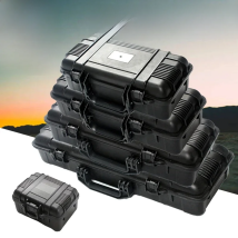 6 Sizes Black Hard Shell PP Carrying Toolbox Shockproof Portable Toolbox Secure Tools Safety Instrument Tool Storage Case