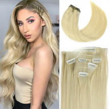 24Inch Synthetic Extension 16 Clips Blonde Hair Natural Long Wavy 7Pcs/Set Heat Resistant Fiber Hairpiece Black Brown Hairstyle