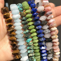 6*11mm Natural Irregular Special Cut Stone Jades Tiger Eye Aquamarines Turquoises Loose Beads For Jewelry DIY Making Bracelet