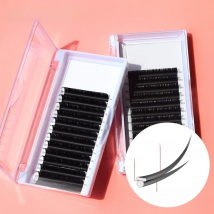 SONG LASHES New Pure Dark Styles Flat Ellipse Eyelash Extension Split Tips Ellipse Shaped Natural light false Ellips