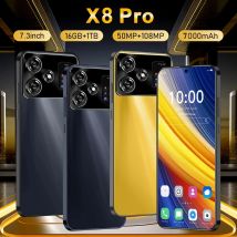 Versione globale X8 Pro 5G smartphone 16GB RAM + 1TB Snapdragon 8 Gen3 7000mAh 50MP + 108MP doppia scheda SIM Android14 Cellulare NFC