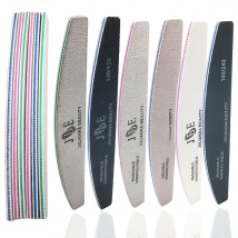 10 Pcs Professional Nail File 100 150 180 240 Grit Unhas De Gel Nail Files Sandpaper Moon Style Acrylic Nail File Art Tools
