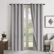 Both Sides Linen 100% Blackout Curtains for Living Room Bedroom Waterproof Garden Thick Curtains Drapes Window Curtain Panels