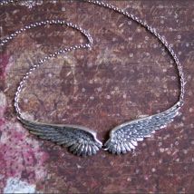 Vintage Angel Wings Feather Choker Duży wisiorek Estetyczne łańcuszki Oświadczenie Naszyjnik dla kobiet Śliniak ślubny Prezent plemienny