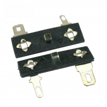 GHXAMP 2-pin Speaker Cable Lugs Soldering Horn Lead Tab Copper Silver Plated Lead Terminal Lug Horn Soldering Lug 2PCS