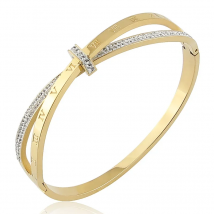 New Stainless Steel  Jewelry Crystal Bracelets Intersection Roman Numerals  Bangle For Women's Who Love Gifts Wholesale