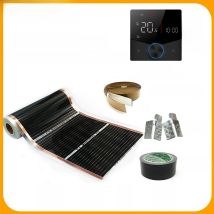 Minco Heat 2 Square Meters AC 220V  220w Infrared Underfloor Heating Film with WiFi Thermostat Clamp and Insulation Paste