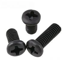 10-100PCS M3 M3.5 M4 M5  Round Head Screw Black Phillips Pan Head Screws Electronic Machine Screws and Bolts