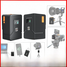 ZGCINE ZG-V99 ZG-V160 ZG-S200 X99 V50 V Mount Battery V-Lock Lithium Battery Pack Auxiliary Battery Capacity for Cameras Phones