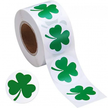 100-500pcs 1 inch Clover Stickers Saint Patrick's Day Shamrock Stickers for Gift Decor Daily Necessities Green Lucky Seal Labels