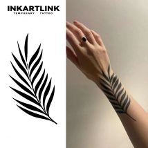 Temporäres Tattoo mit schmalen Blättern, hält bis 15 Tage, neue Technologie, magischer, wasserfester, semi-permanenter Aufkleber