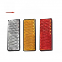AOHEWEI 3 pcs Self Adhesive Rectangular Reflector Strips for Trailer Carvan Lorry Truck Gate Posts Fence Safety Rear Reflective