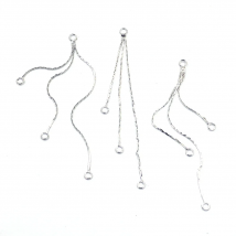 10Pcs Earrings Connectors Ear Chains 4 Holes Copper Silver Plated For Jewelry DIY Making Findings Charms 88x4mm
