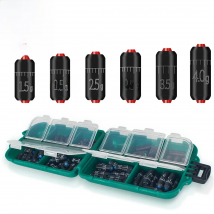 DNDYUJU 25-130pcs/box Lead Sinker Fishing Ruler Lead Set Quick Replace 1.5g-5.0g Weight Sinkers Fishing Accessories Tackle Pesca