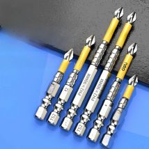 5PCS Upgraded High Hardness And Strong Magnetic Bit 25/50/65/70/90/150mm Non-slip Cross High Hardness Electric Hand Drill Screw