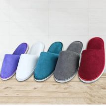 5 Pairs/Lot Winter Cotton Slippers Men Women Disposable Hotel Slippers Home Plush Slides Travel SPA Hospitality Guest Footwear