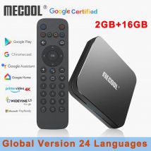 Prefijo de caja de TV Android con control por voz fundido Meool KM9 Pro Classic Amlogic S905X2 Android 10,0 2G 16G 4K HDR