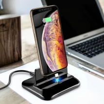 10W Charger Stand With Replaceable Three Plugs Power Bank For Android iPhone 12 8 Micro Type-C Smart Phone Fast Charging Dock