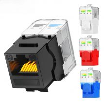 AMPCOM cat 6 tool free RJ45 Keystone Jack, CAT6a Cat6 Tool-Less RJ45 UTP Keystone Jack, No Punch-Down Tool Module Coupler