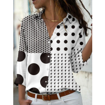 Women Shirt Long Sleeve Print Shirt  Women Collar Casual Streetwear Tops Women  Print