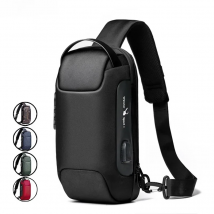 WEIXIER Shoulder Bag for Men Waterproof USB Man Crossbody bag Anti-Theft Short Travel Messenger Sling Fashion Designer Chest BAG